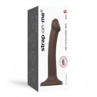 Strap-on-me Semi-realistic Dual Density Bendable Dildo Chocolate Size S Sex Toy Product