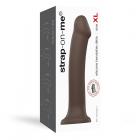 Strap-on-me Semi-realistic Dual Density Bendable Dildo Chocolate Size Xl Sex Toy Product