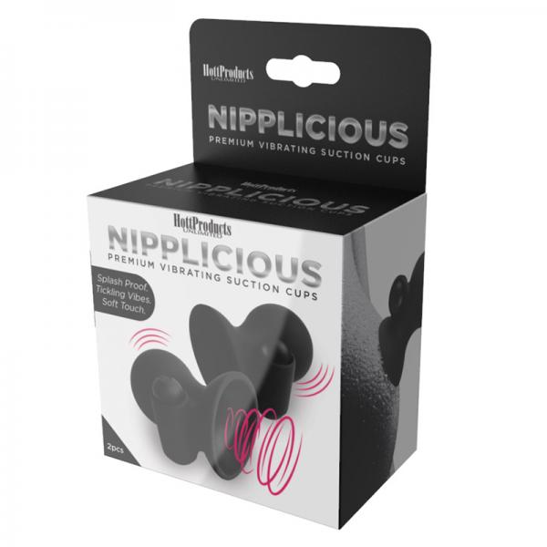 Nipplicious- Vibrating Nipple Suction Cups- Black Sex Toy Product