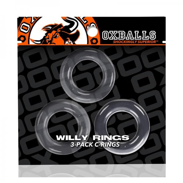 Oxballs Willy Rings 3-pack Cockrings O/s Clear Sex Toy Product