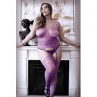 Sheer Purple Haze Strappy Garter Body Stocking Qs Purple Sex Toy Product