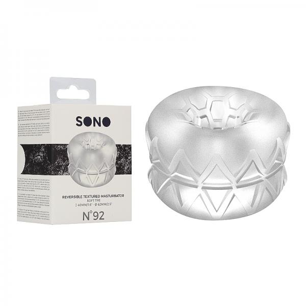 Sona N0. 92 - Reversible Textured Masturbator Clear Sex Toy Product