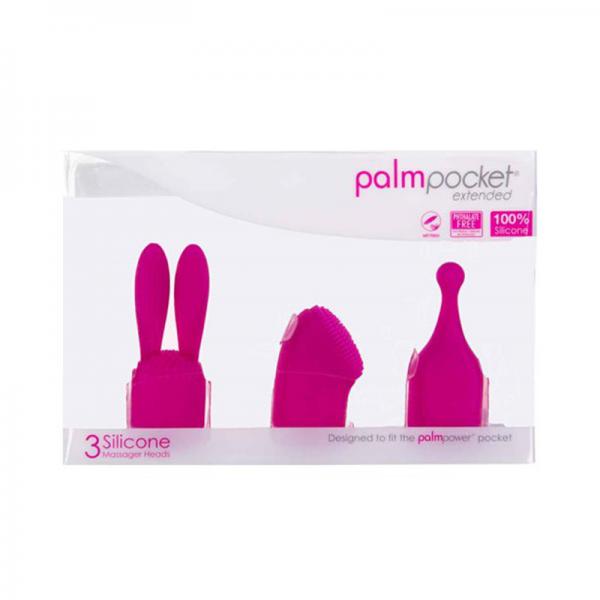 Palmpocket Extended Silicone Massage Heads 3-pack Sex Toy Product