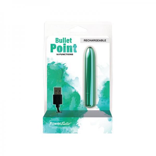 Power Bullet Point Rechargeable - Teal Sex Toy Product