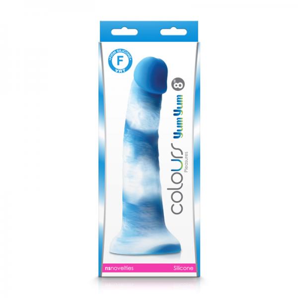 Colours Pleasures Yum Yum 8" Dildo - Blue Sex Toy Product