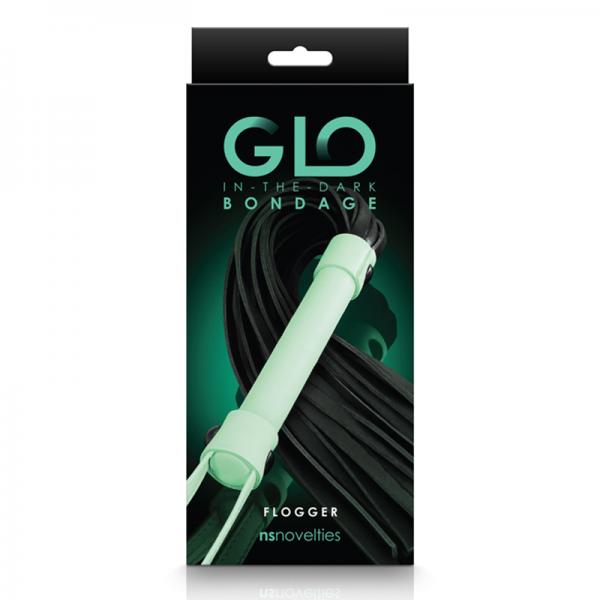 Glo Bondage Flogger Green Sex Toy Product