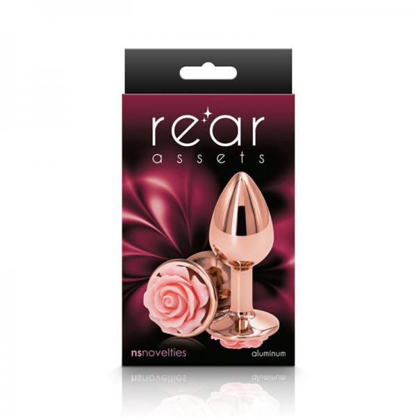 Rear Assets Rose Anal Plug - Small - Pink Sex Toy Product