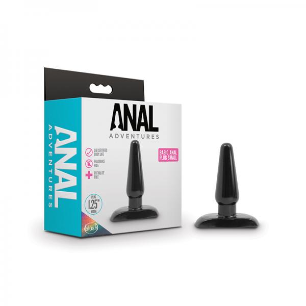 Anal Adventures - Basic Anal Plug - Small - Black Sex Toy Product