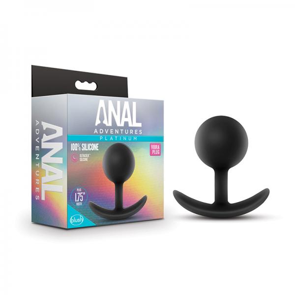 Anal Adventures Platinum - Silicone Vibra Plug - Black Sex Toy Product