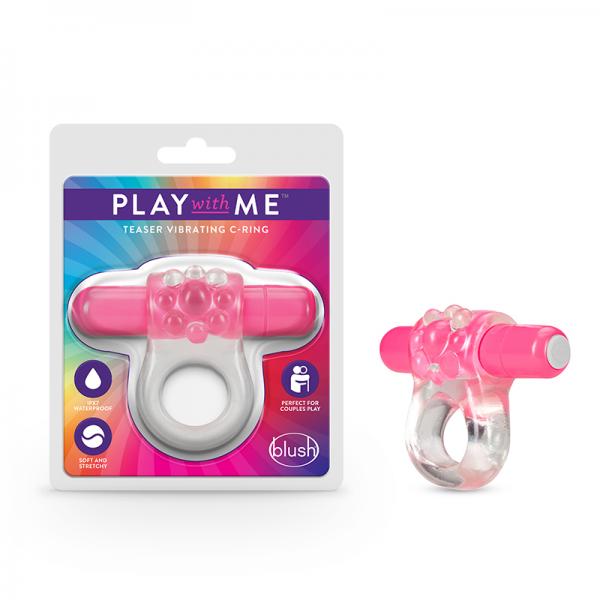 Play With Me  Teaser Vibrating C-ring  Pink Sex Toy Product