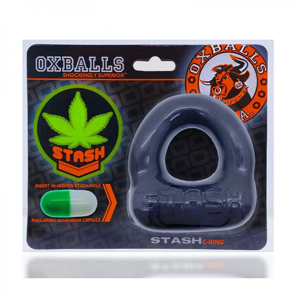 Oxballs Stash Cockring With Aluminum Capsule Insert Black Sex Toy Product