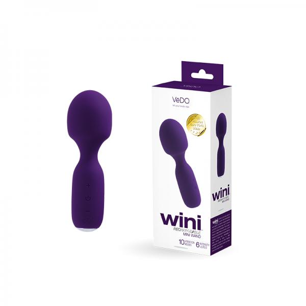 Vedo Wini Rechargeable Mini Wand Deep Purple Sex Toy Product