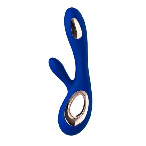 Lelo Soraya Wave Rabbit Massager Rechargeable - Midnight Blue Sex Toy Product