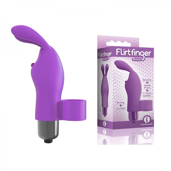 The 9's Flirt Finger Bunny Finger Vibrator Purple Sex Toy Product
