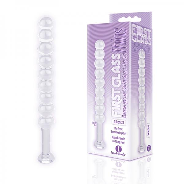 The 9's Glass Thins Spherical Glass Plug Sex Toy Product