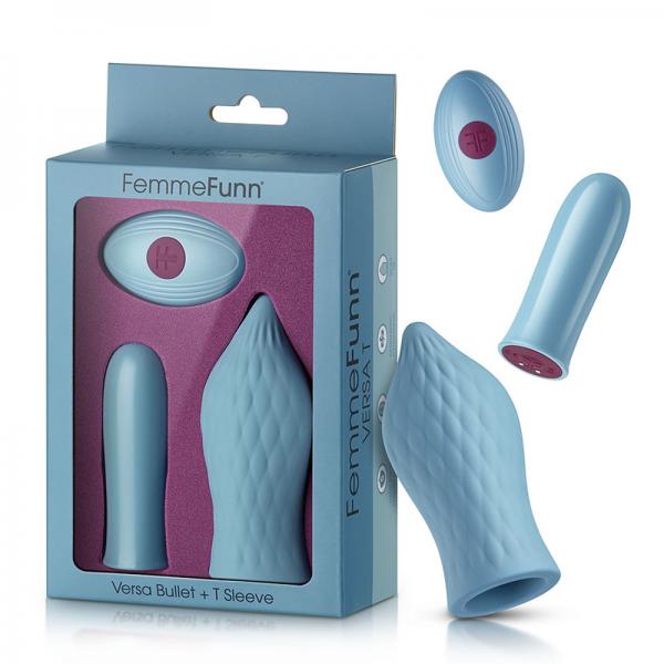 Versa Bullet Plus T Sleeve  Light Blue Sex Toy Product