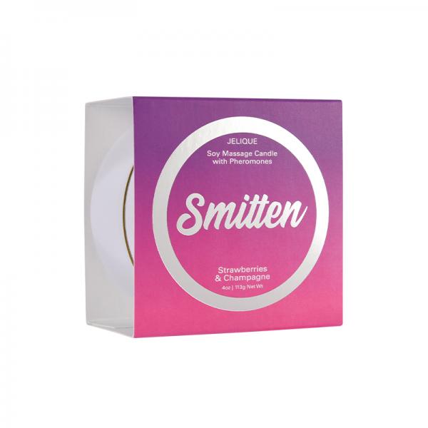 Smitten Pheromone Massage Candle Smitten Strawberry & Champagne 4 Oz/113 G Sex Toy Product
