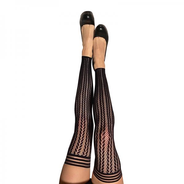 Kixies Lindsay Footless Fishnet Thigh-highs - Size A Sex Toy Product