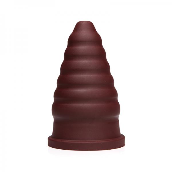 Tantus Cone Ripple Firm - Oxblood Sex Toy Product