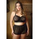 Curve Nova Star Print Halter Top And Matching Shortie 1x/2x Black Sex Toy Product