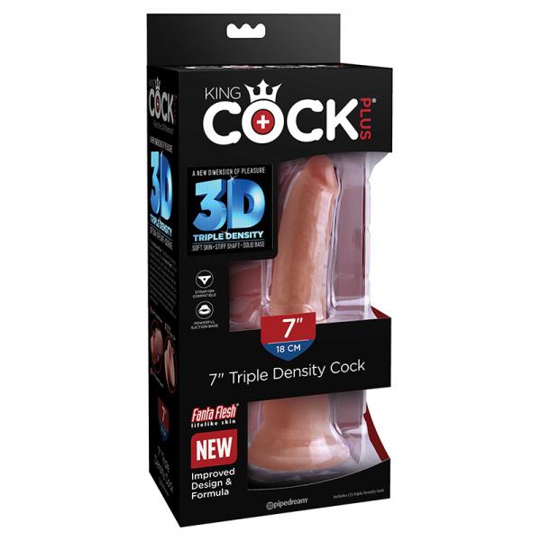 King Cock Plus 7 In. Triple Density Cock Tan Sex Toy Product