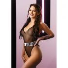 Vibes F*ck Off Cheeky Mesh Playsuit M/l Black Sex Toy Product