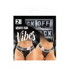 Vibes F*ck Off Buddy Pack 2 Pc. Lace Boyfriend Brief & Lace Thong S/m Black/white Sex Toy Product