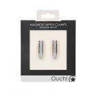 Ouch Magnetic Nipple Clamps - Diamond Bullet - Silver Sex Toy Product