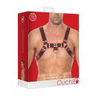 Ouch Chest Bulldog Harness - S/m - Red Sex Toy Product
