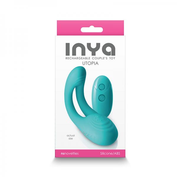 Inya Utopia Couples Vibrator Teal Sex Toy Product