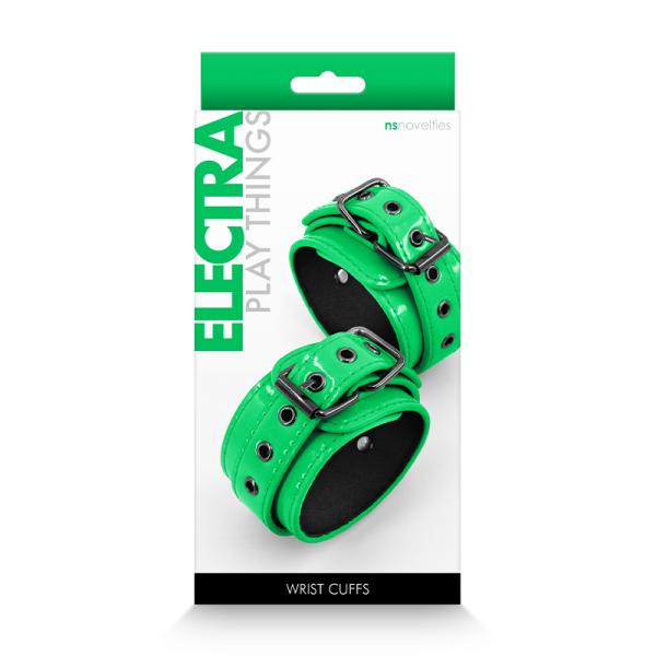 Electra Wrist Cuffs Green Sex Toy Product