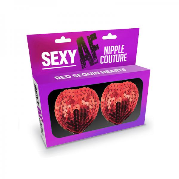 Sexy Af Nipple Couture Red Hearts Pasties Sex Toy Product
