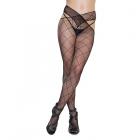 Coquette Criss-cross Waist Stockings Black Os Sex Toy Product