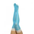 Kixies On Point Collection Par 4 Blue Argyle Thigh-high Stockings Size B Sex Toy Product