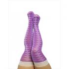 Kixies On Point Collection Par 4 Purple Argyle Thigh-high Stockings Size D Sex Toy Product
