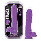 Neo Elite - 11-inch Silicone Dual-density Cock With Balls - Neon Purple Sex Toy Product