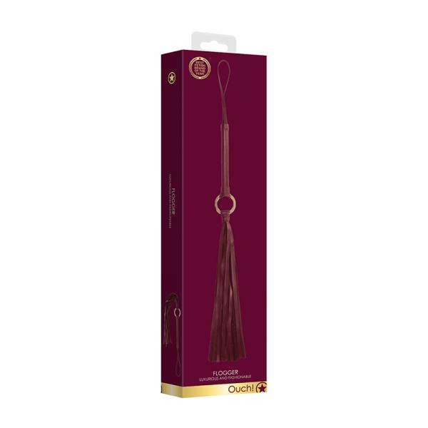 Ouch Halo Flogger Burgundy Sex Toy Product