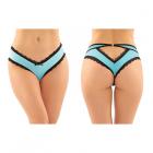 Dahlia Cheeky Hipster Panty With Lace Trim And Keyhole Cutout 6-pack L/xl Turquoise Sex Toy Product