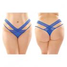 Daphne Microfiber Brazilian-cut Panty With Criss-cross Lace Waistband 6-pack Q/s Royal Sex Toy Product