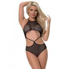 Magic Silk Forever Mesh Crotchless Underboob Teddy With Split Back Black S/m Sex Toy Product