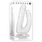 Gender X Dualistic Double-shafted Dildo Clear Sex Toy Product