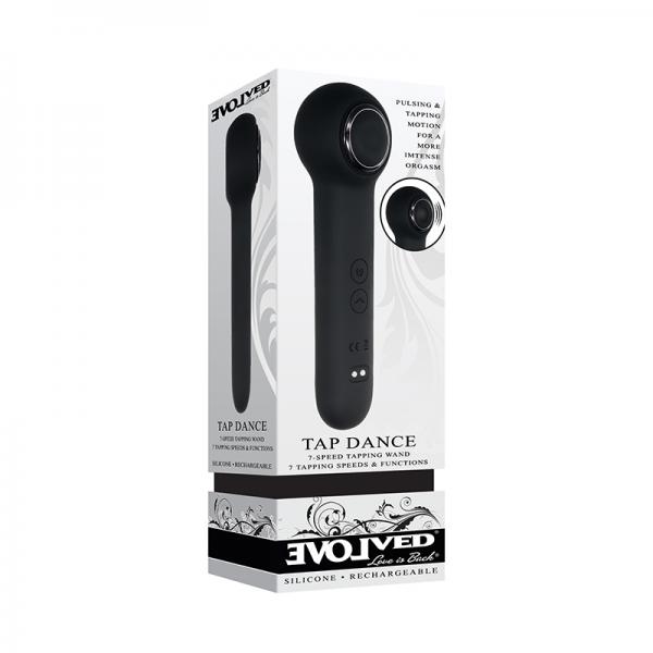 Evolved Tap Dance Rechargeable Silicone Black Sex Toy Product