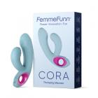 Femmefunn Cora Pulsating Vibrator Light Blue Sex Toy Product