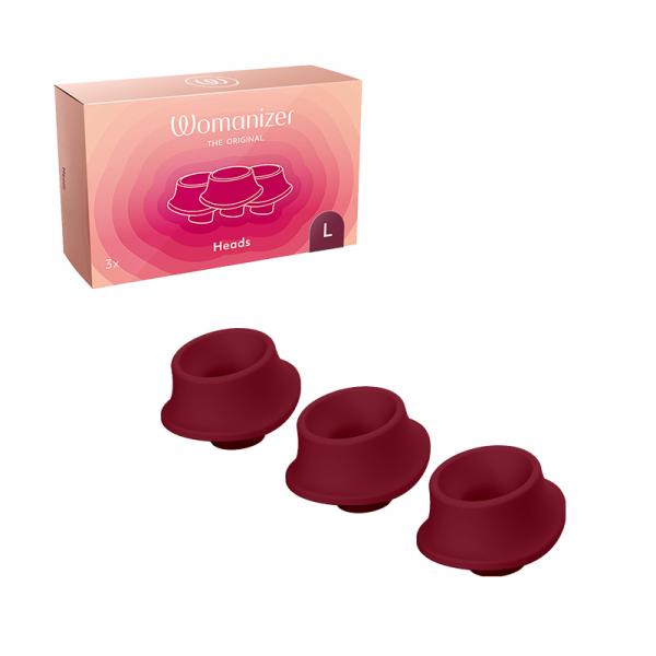 Womanizer Premium & Classic Heads Bordeaux Large Pack Of 3 Sex Toy Product