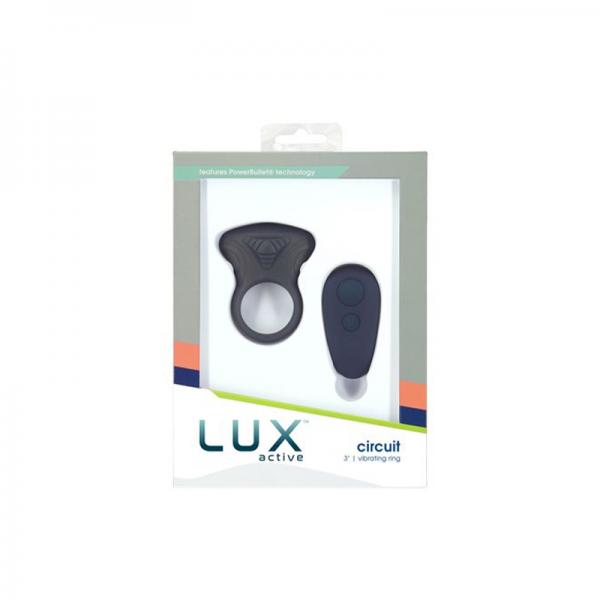 Lux Active Circuit 3 In. Vibrating Ring Silicone Black Sex Toy Product