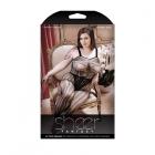 Sheer In Your Dreams 2-piece Bodysuit With Back Cutout & Matching High-waist Legging Black Queen Sex Toy Product