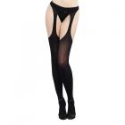 Dreamgirl Semi Opaque Sexy Suspender Pantyhose Black Os Sex Toy Product