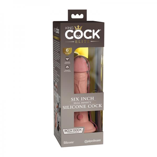King Cock Elite Silicone Dual-density Cock 6 In. Light Sex Toy Product