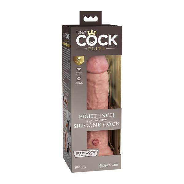 King Cock Elite Silicone Dual-density Cock 8 In. Light Sex Toy Product