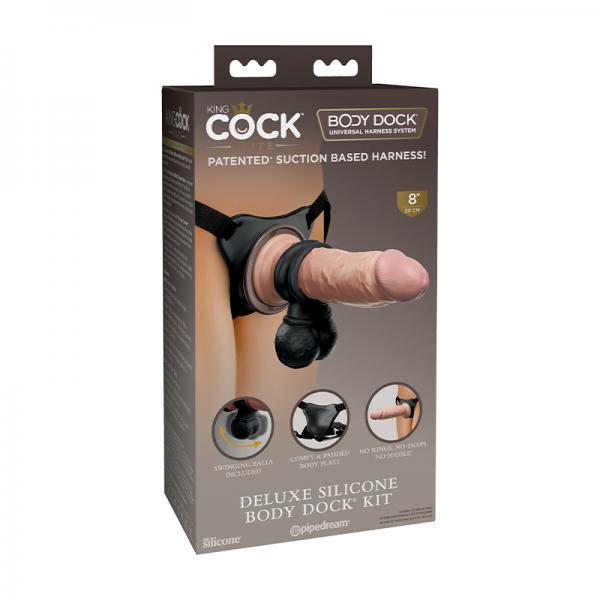 King Cock Elite Deluxe Silicone Body Dock Kit Sex Toy Product